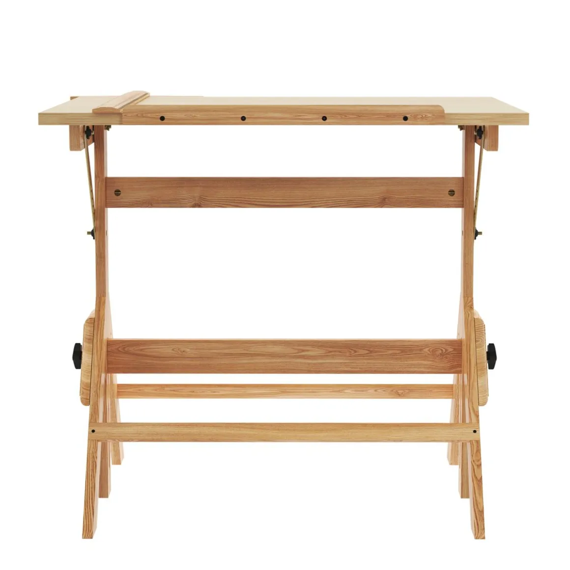 Zeichentisch verstellbar 90 x 60 x 75 - 96 cm natur