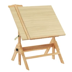 Zeichentisch verstellbar 90 x 60 x 75 - 96 cm natur