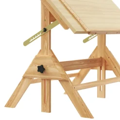 Zeichentisch verstellbar 90 x 60 x 75 - 96 cm natur