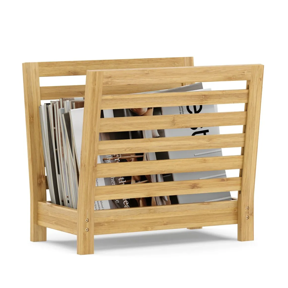 Zeitschriftenhalter Bambus 40 x 29.5 x 36 cm natur