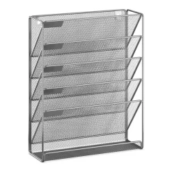 Zeitungsständer Wand 33 x 10 x 40 cm silber