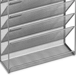 Zeitungsständer Wand 33 x 10 x 40 cm silber