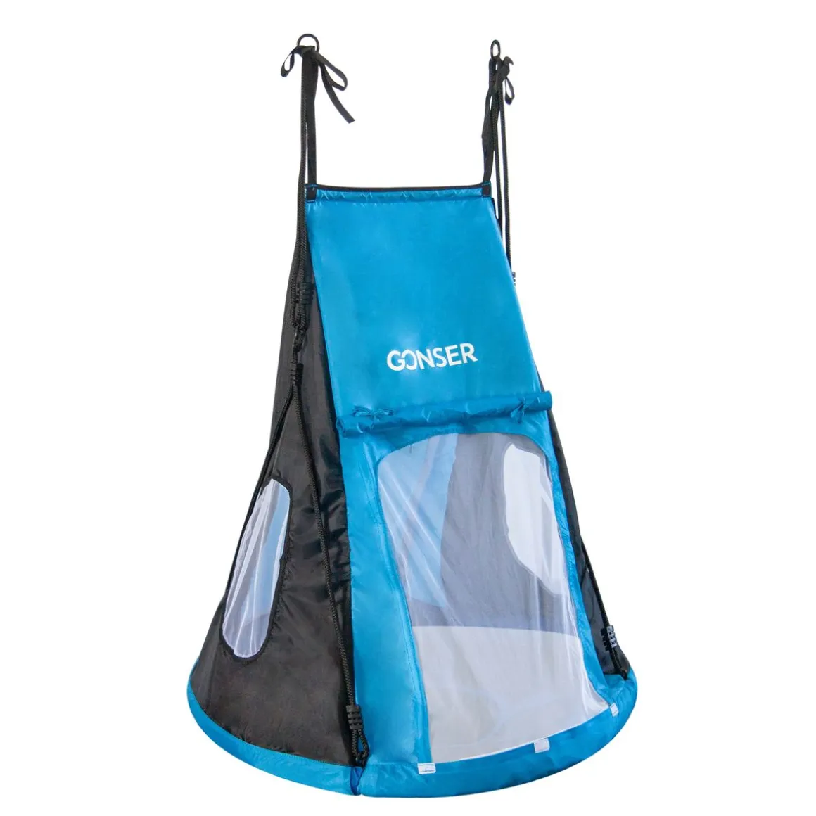 Zelt für Nestschaukel 100 cm blau/schwarz