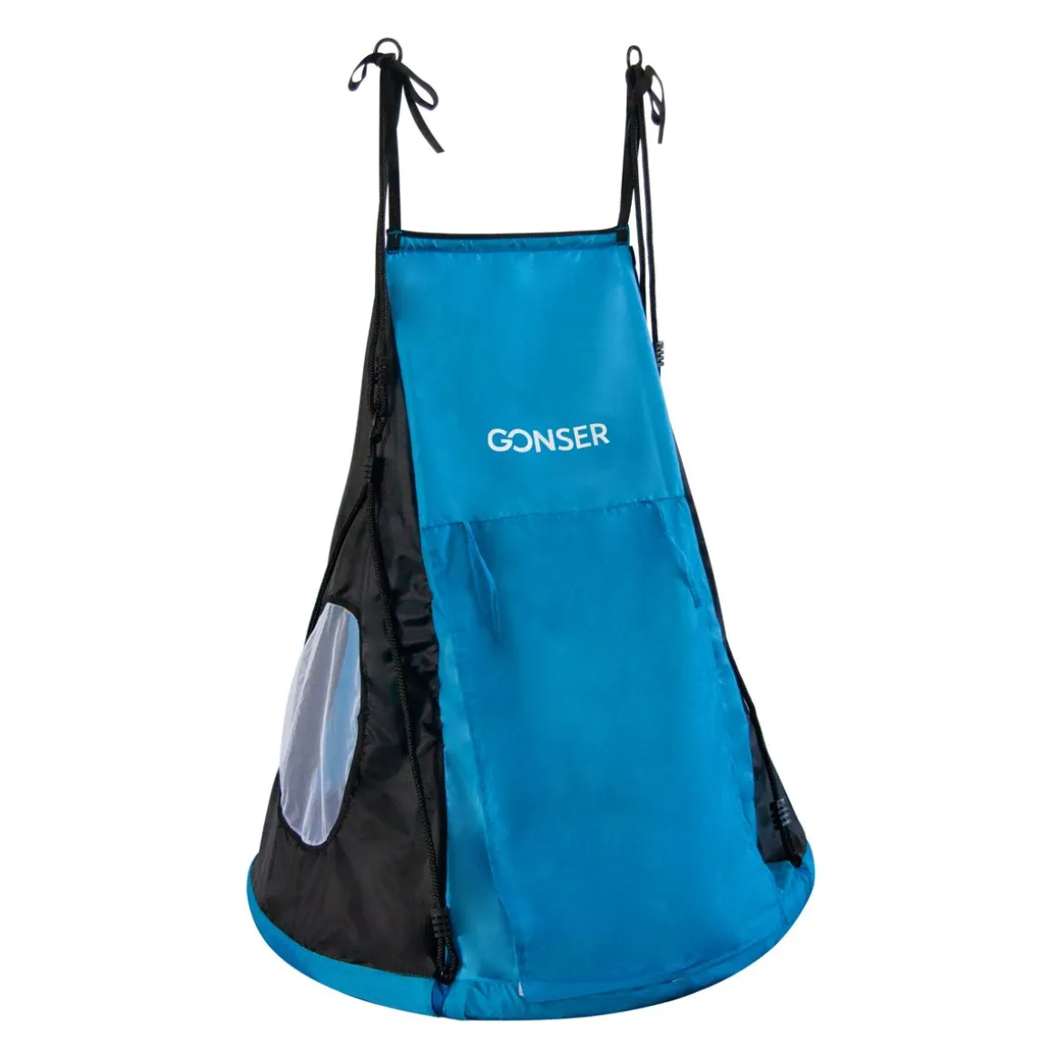 Zelt für Nestschaukel 100 cm blau/schwarz