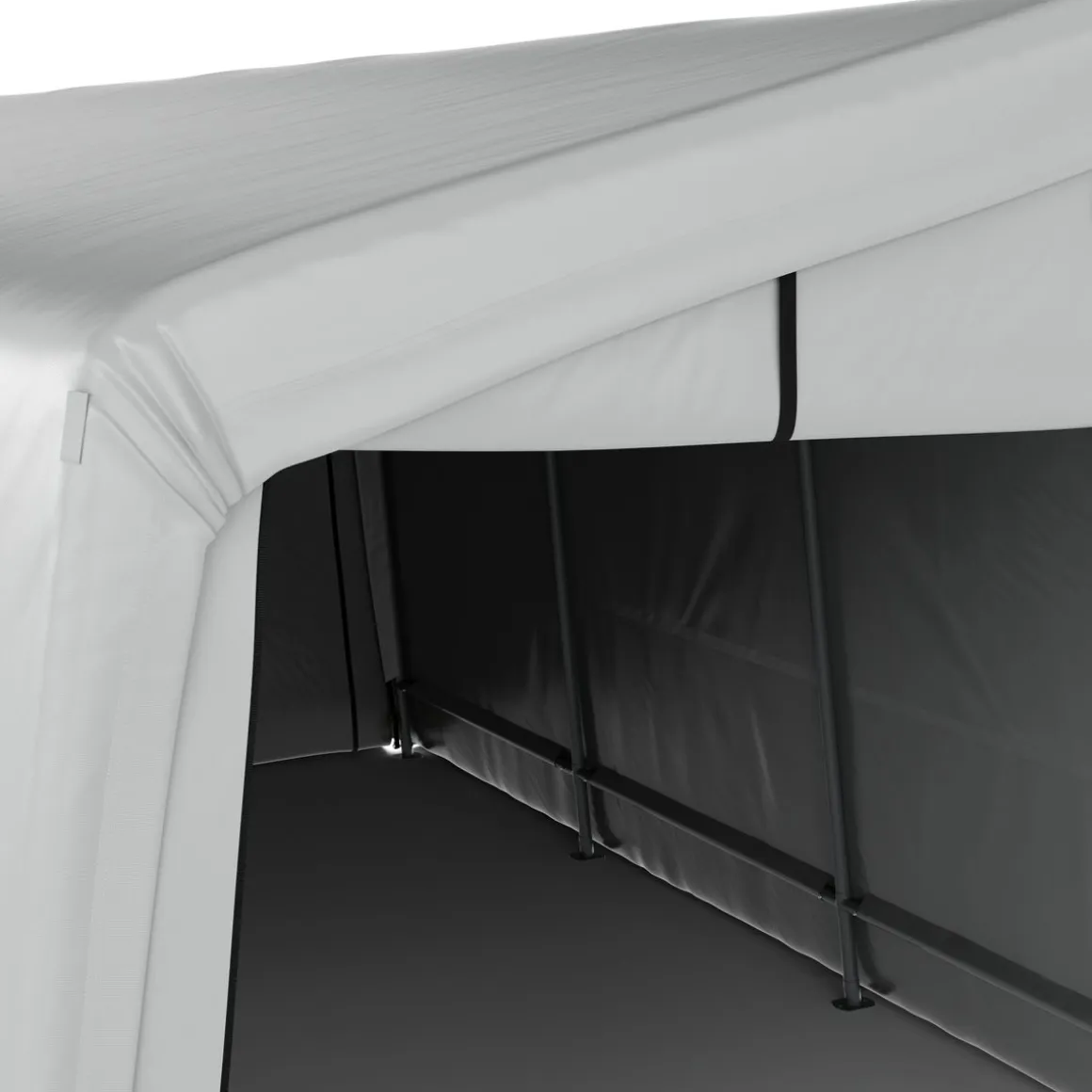 Zeltgarage Carport 6.2 x 3.3 m grau