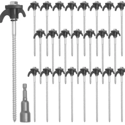 Zelthering mit Gewinde 24er Set