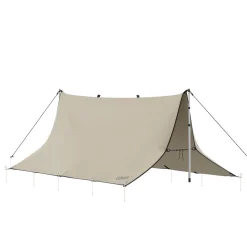 Zeltplane Tarp 300 x 300 cm wasserdicht beige