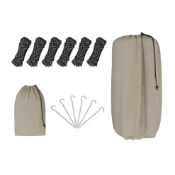 Zeltplane Tarp 300 x 300 cm wasserdicht beige