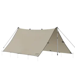 Zeltplane Tarp 300 x 300 cm wasserdicht beige