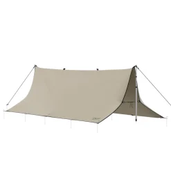 Zeltplane Tarp 300 x 400 cm wasserdicht beige