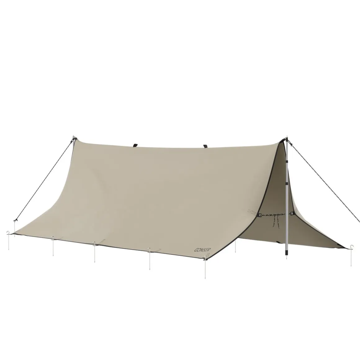 Zeltplane Tarp 300 x 400 cm wasserdicht beige