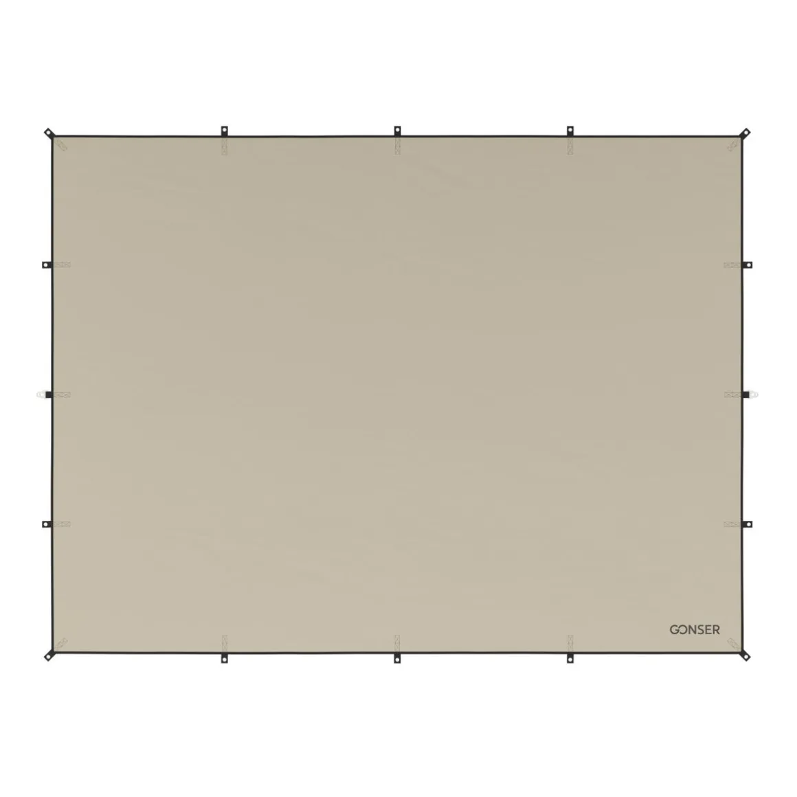 Zeltplane Tarp 300 x 400 cm wasserdicht beige