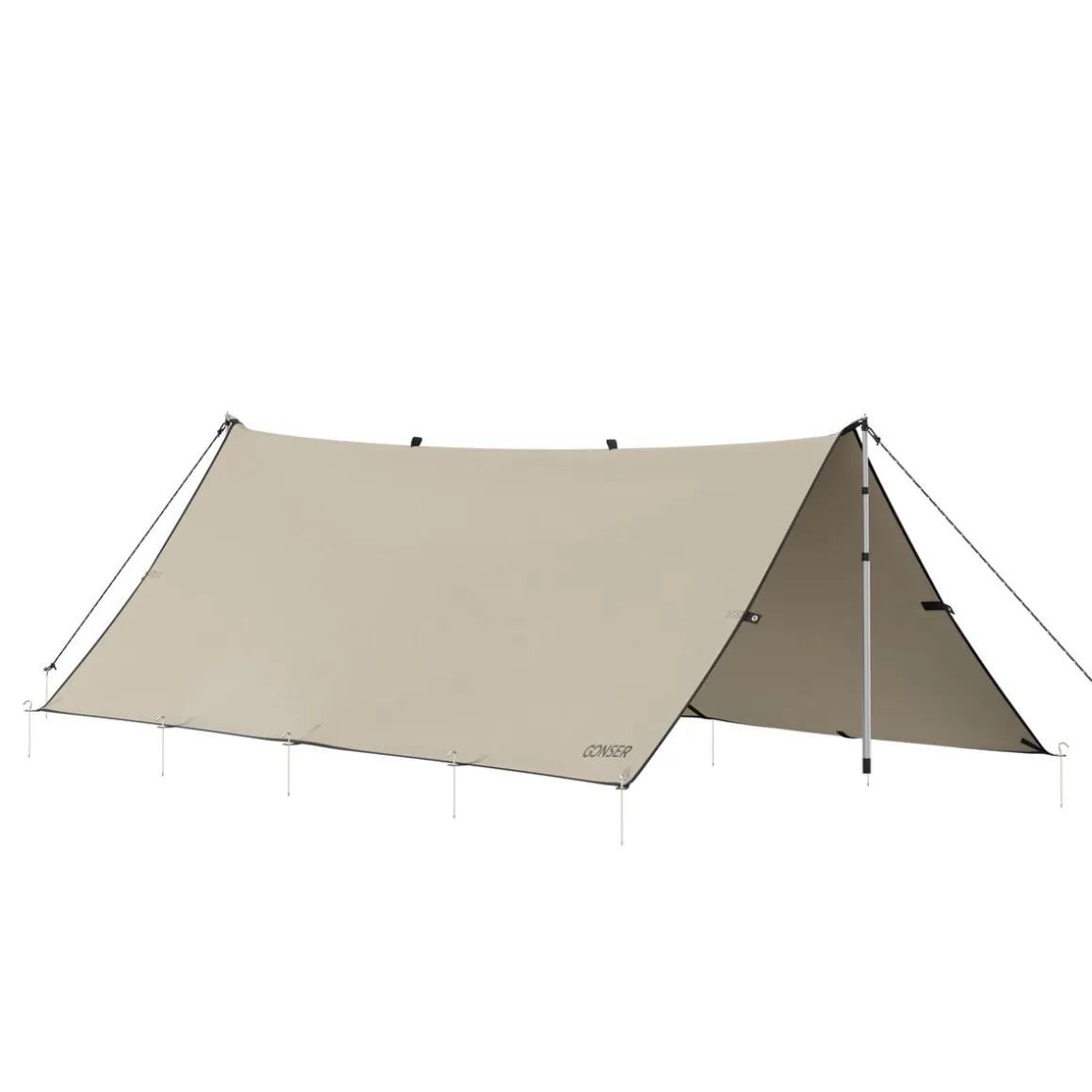 Zeltplane Tarp 300 x 400 cm wasserdicht beige
