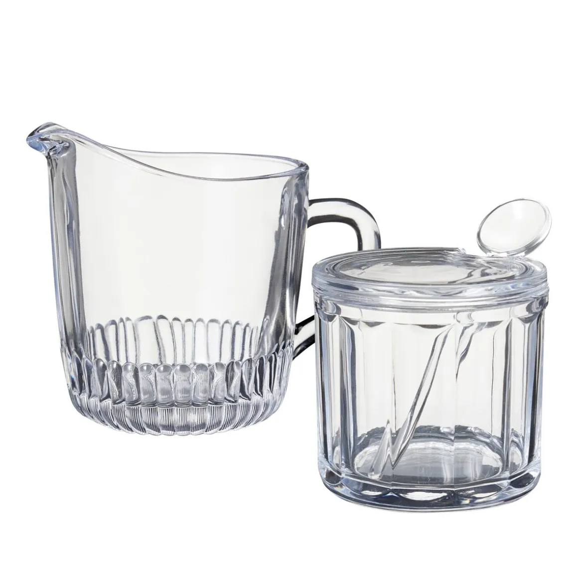 Zucker und Milch Set Glas 4-teilig